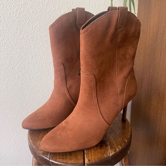 Worthington Women's Brown Size 11M Suede Ankle Boots - Picture 5 of 9